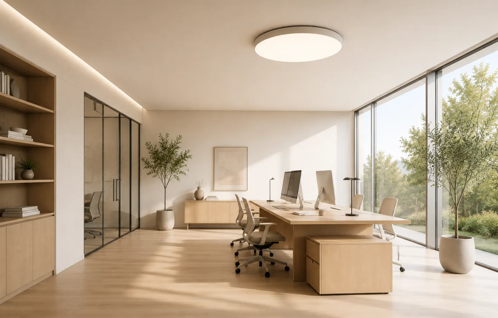 Workspace in daylight